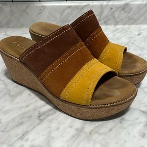 Clarks Women's Platform Wedge Sandals size 10